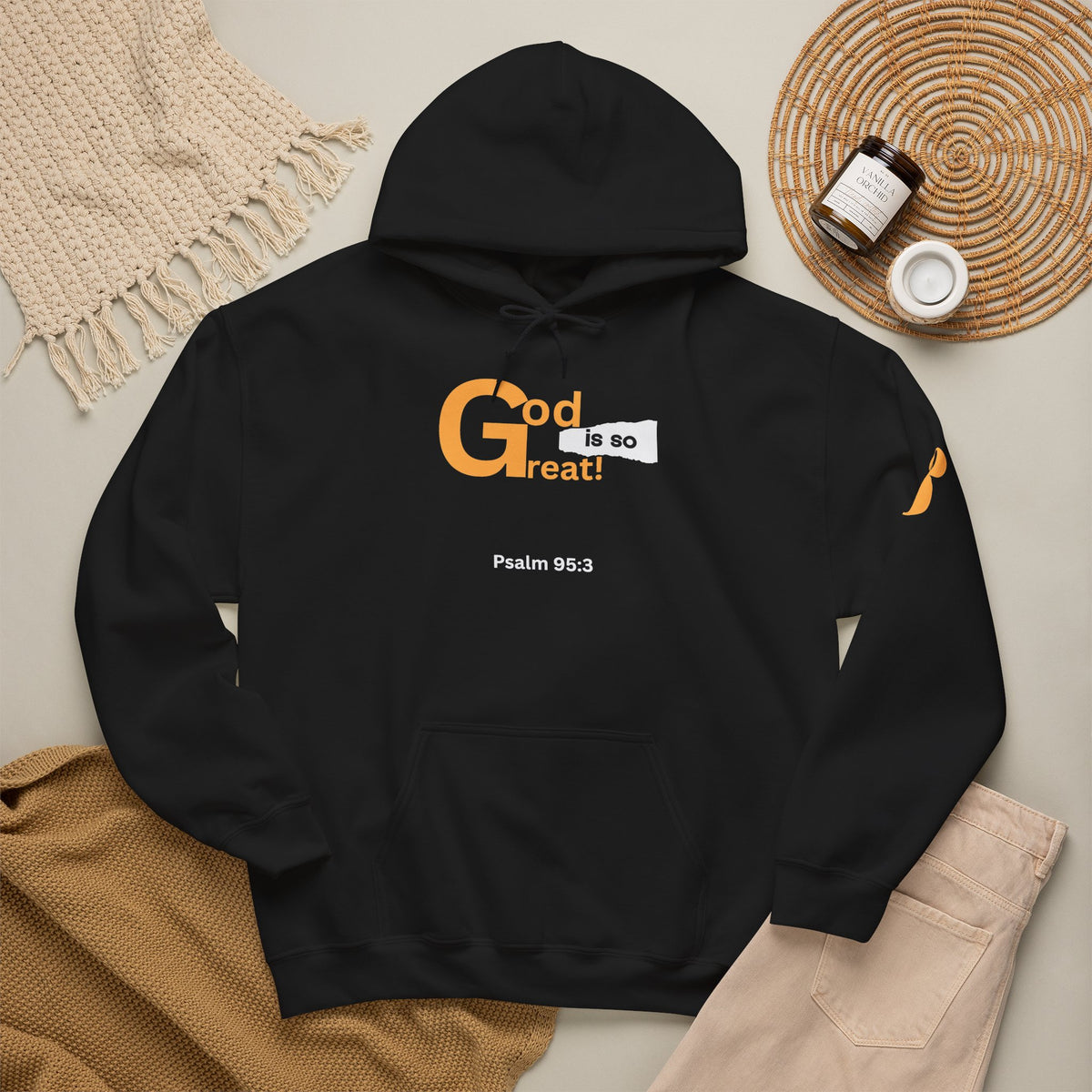 God Is So Great Psalm 95:3 Christian Hoodie