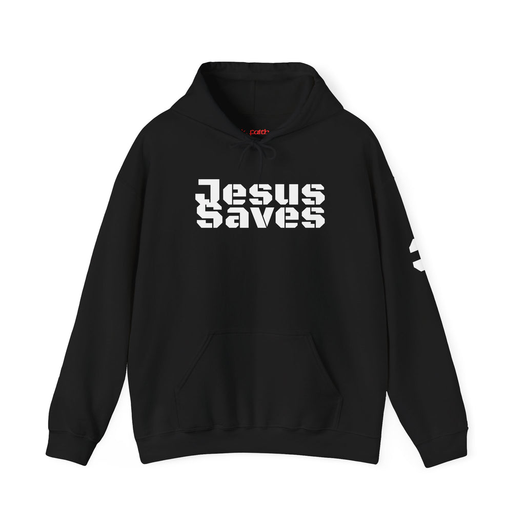 Jesus Saves Christian Graphic Hoodie