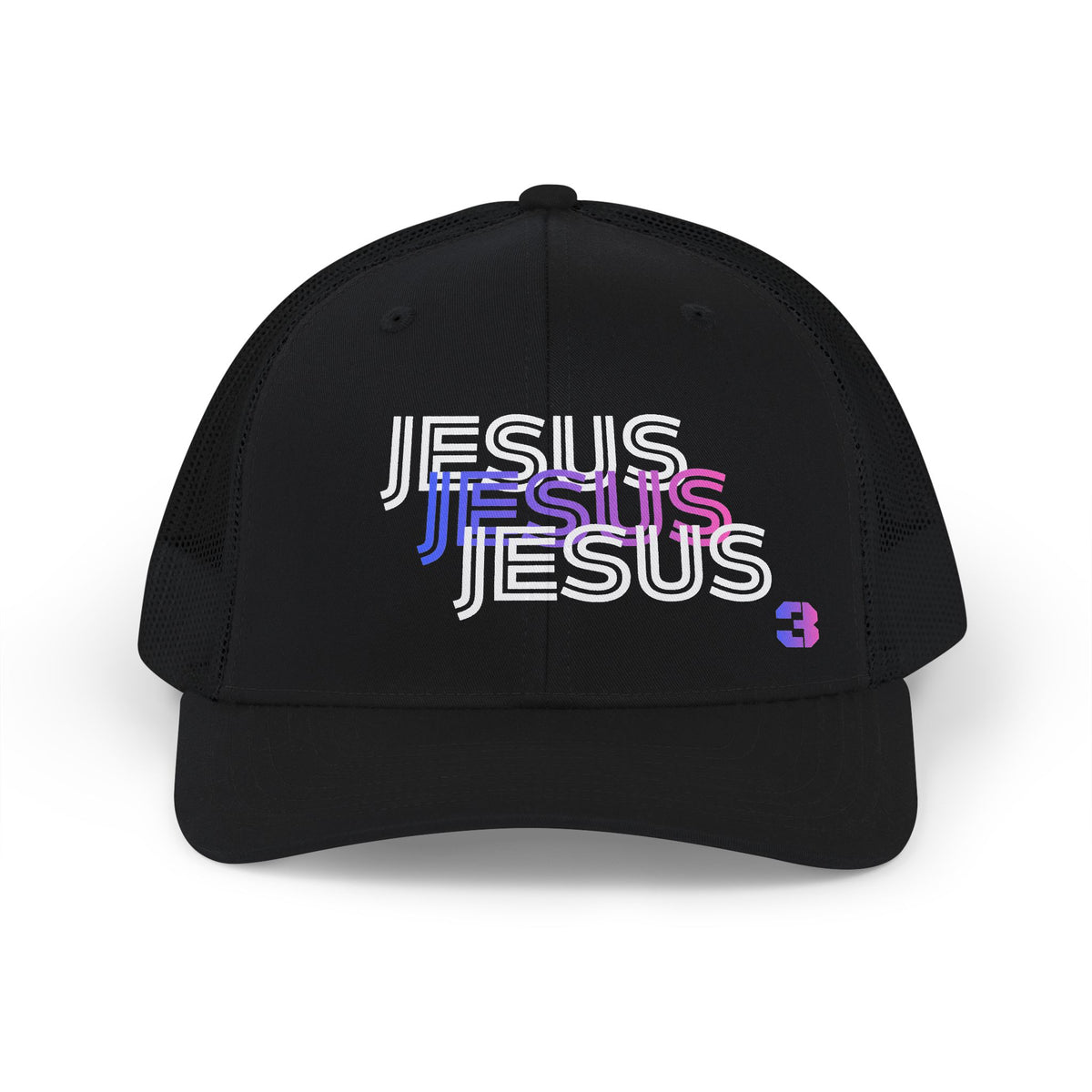 Jesus Retro Stack Trucker Cap | Faith Graphic Snapback