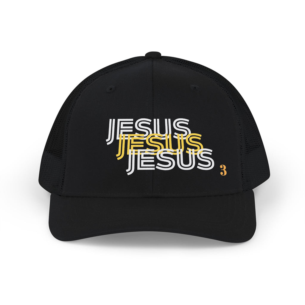 Jesus 3-N-1 Gold Stack Trucker Cap | Faith Graphic Snapback