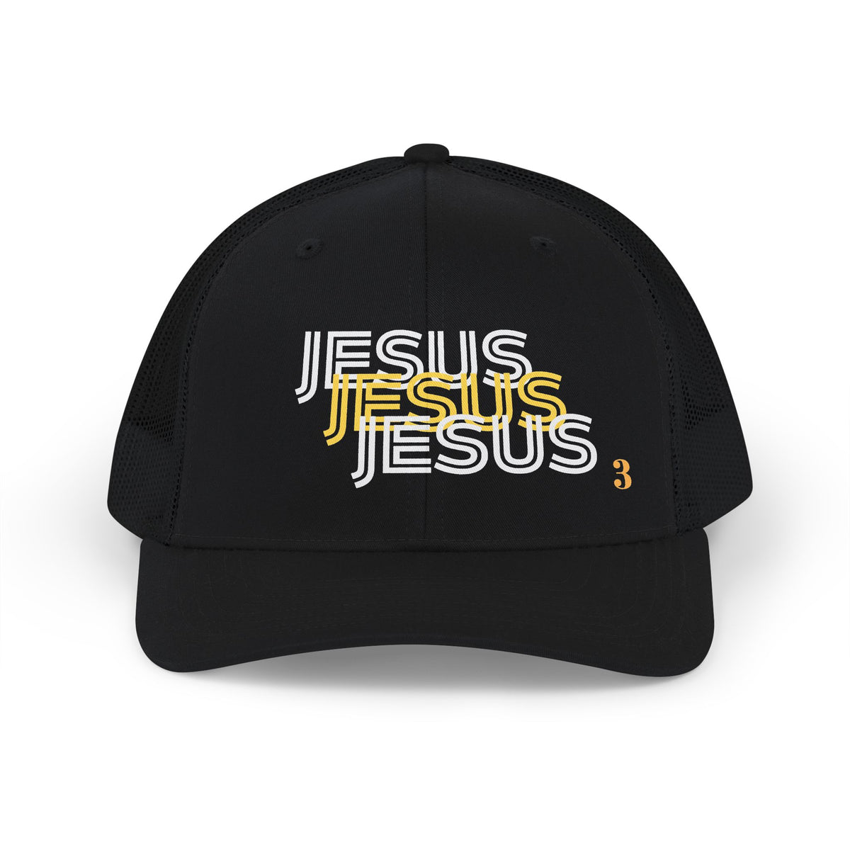 Jesus 3-N-1 Gold Stack Trucker Cap | Faith Graphic Snapback