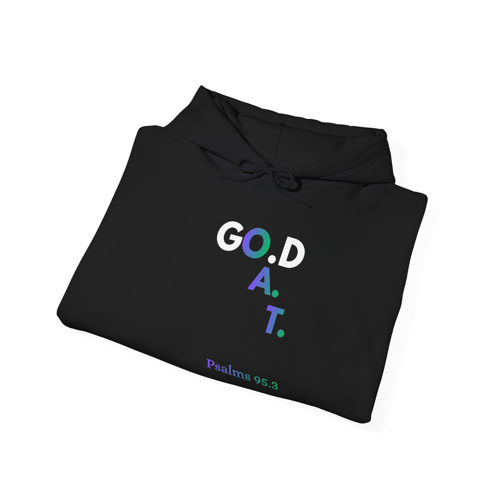 GOD is G.O.A.T Grape Splash Palms 99.3” Faith-Inspired Hoodie