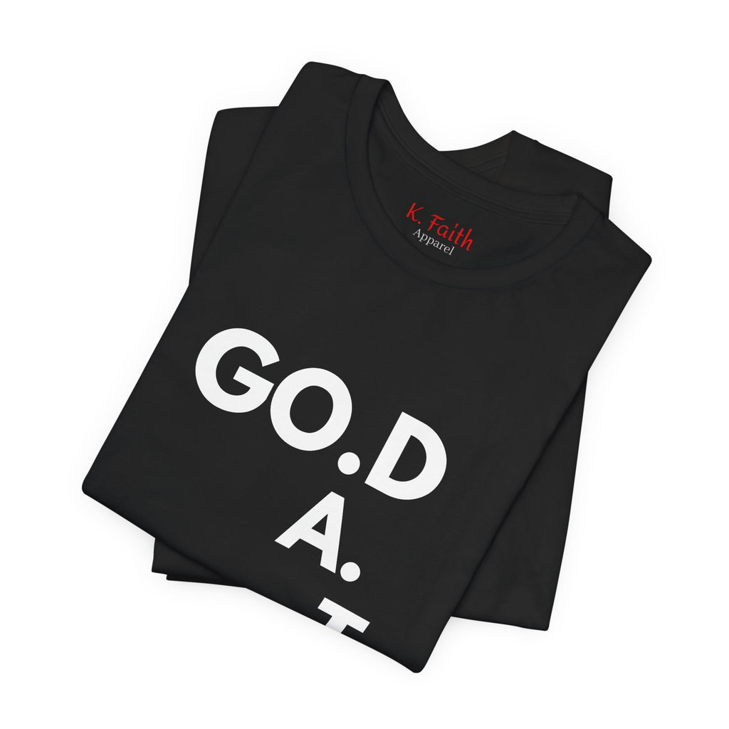 God G.O.A.T Vertical Pearl White Psalms 95:3 T-Shirt | Christian Faith Tee