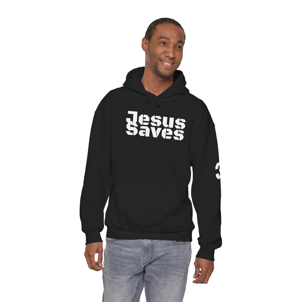 Jesus Saves Christian Graphic Hoodie