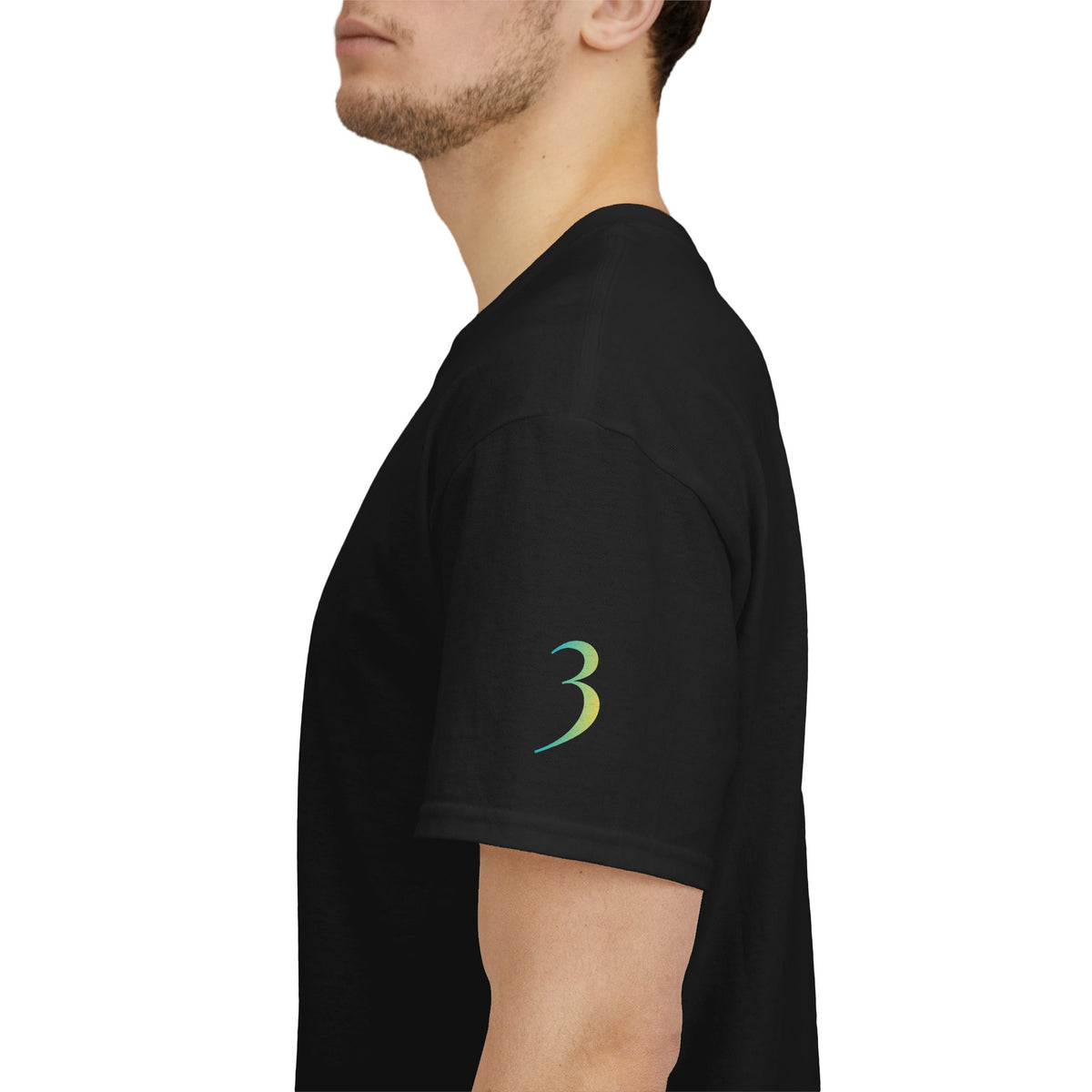 Sexy & Saved Period Caribbean Vibes & Ice Logo Tee | Retro collegiate script, small chest print