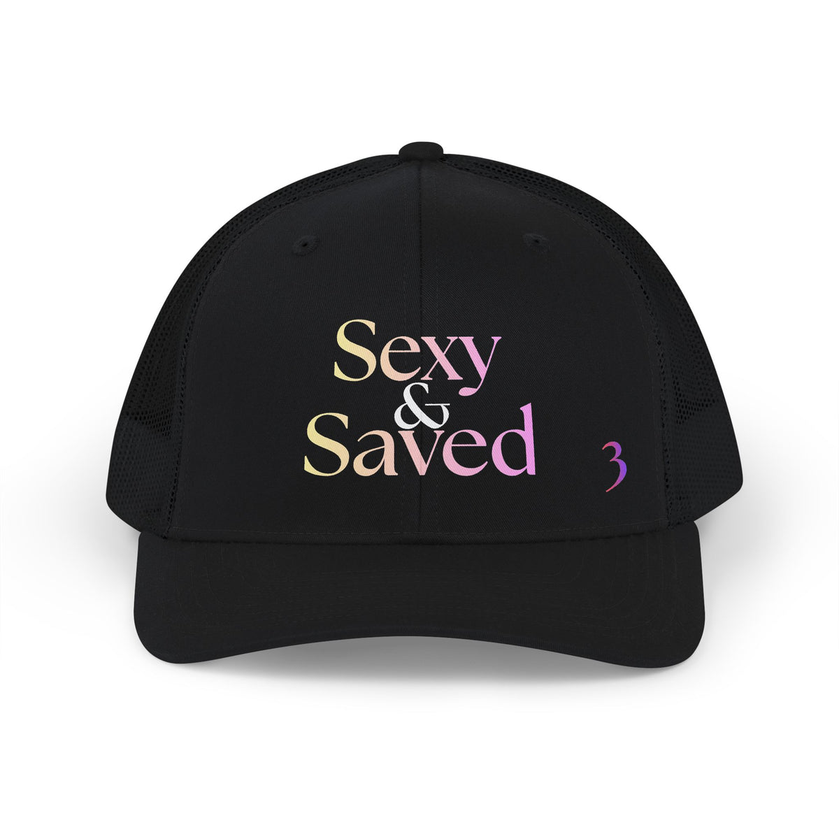 Sexy & Saved Tropical Paradise Twist Stack Trucker Cap | Faith Graphic Snapback
