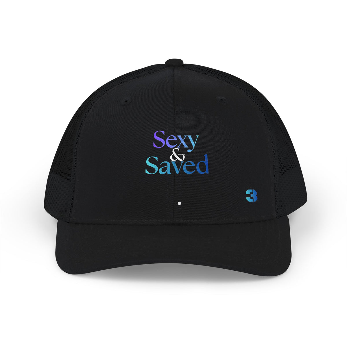 Sexy & Saved Period Stack Trucker Cap | Faith Graphic Snapback
