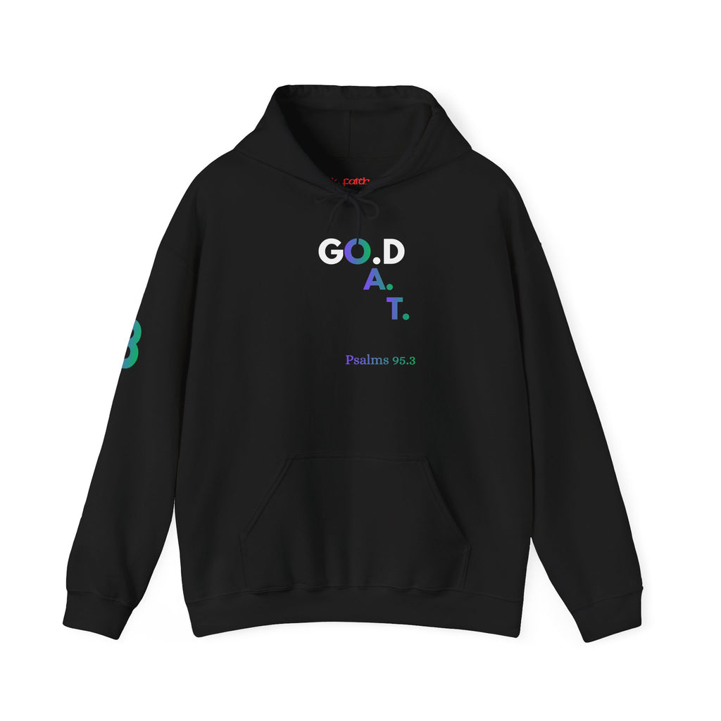 GOD is G.O.A.T Grape Splash Palms 99.3” Faith-Inspired Hoodie