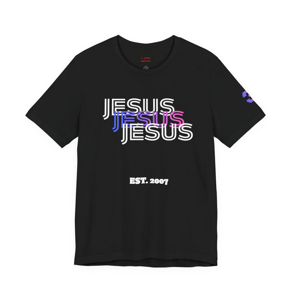 Jesus Gradient 3-N-1 Tee — Retro Pastel Christian T-Shirt