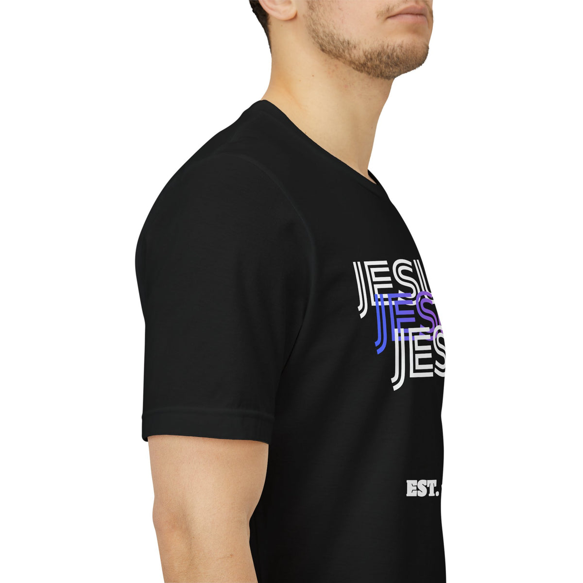Jesus Gradient 3-N-1 Tee — Retro Pastel Christian T-Shirt