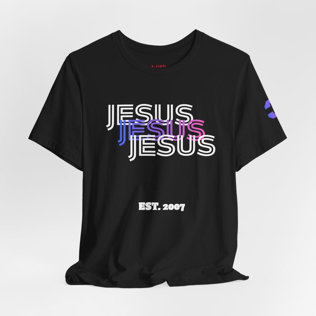 Jesus Gradient 3-N-1 Tee — Retro Pastel Christian T-Shirt