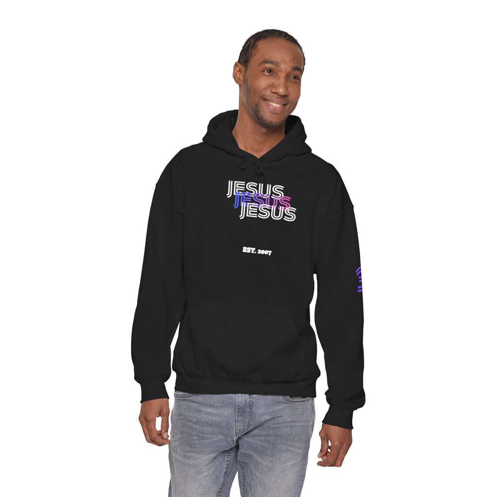 Jesus 3N1 Grape Splash Hoodie – Christian Faith Streetwear Sweatshirt